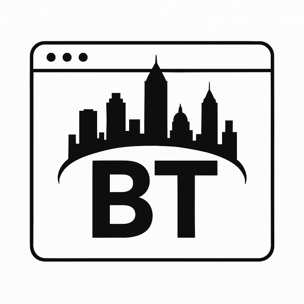 Logo with skyline and initials